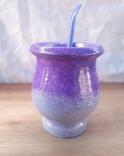 Mate MateArte GLITTER - degrade violeta plata