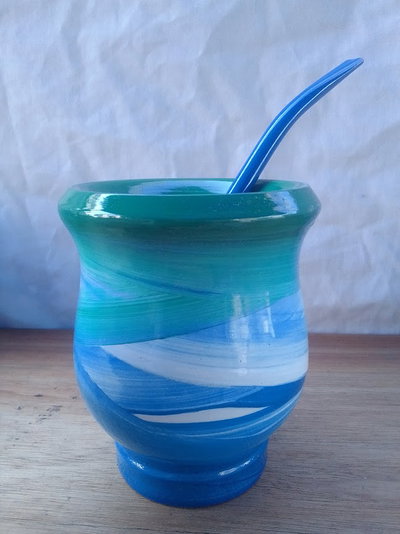 Mate MateArte clásico - verde con azul