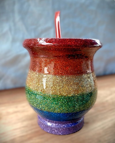 Mate Arte Glitter -  Arcoiris - Orgullo