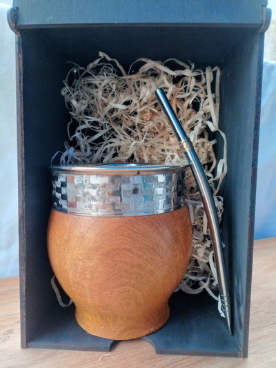 Combo: Mate Imperial de Algarrobo + Caja de Presentación