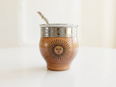 Mate MATEarte IMPERIAL ARGENTINA SOL - madera vitrificada