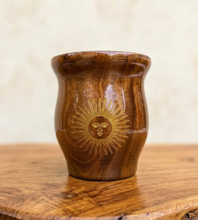 Mate Matearte vitrificado - Especial madera - Sol Argentina
