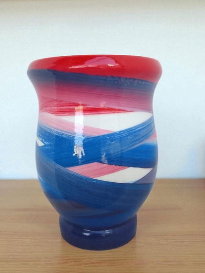 Matearte  clásico rojo con azul