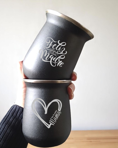 Mate de ACERO grabado mamá