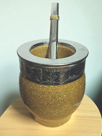 Mate IMPERIAL glitter dorado - MateArte vitrificado