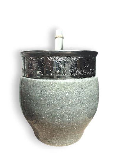 Mate IMPERIAL glitter plateado - MateArte vitrificado