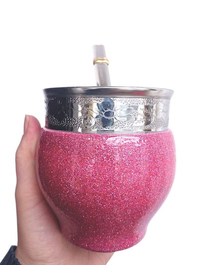 Mate IMPERIAL glitter rosa - MateArte vitrificado