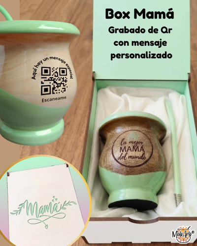 Box colores "Mamá" Mensaje Especial QR – Presentación en Caja de Regalo