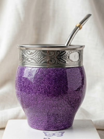 Box IMPERIAL GLITTER violeta - MateArte vitrificado