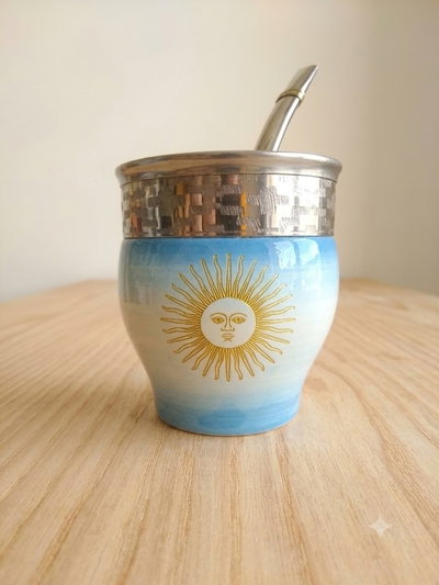 Mate ARTE IMPERIAL vitrificado - Sol Argentina