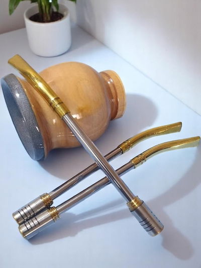 Bombilla PICO DE LORO acero/BRONCE