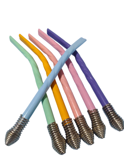 Bombillas de colores repujadas