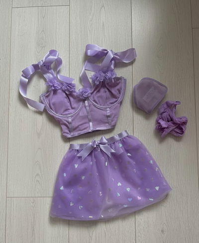 Set flower lila