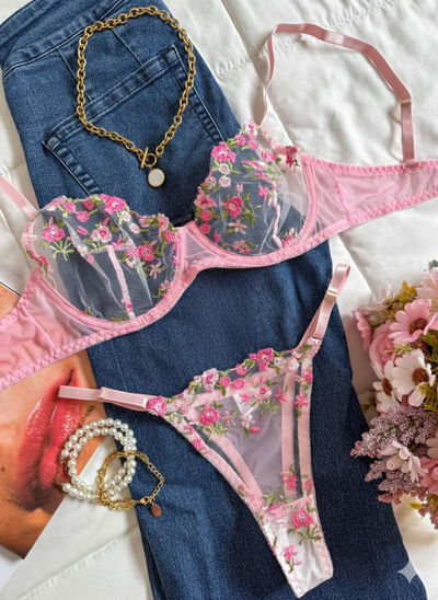 Conjunto primavera rosa