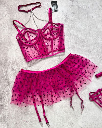 Set Praga 5 piezas fucsia