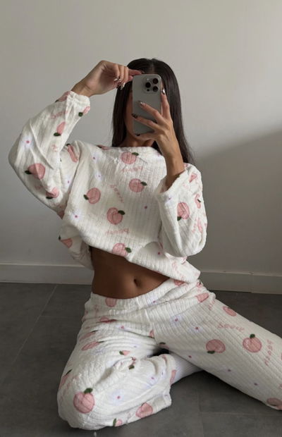 Pijama polar soft duraznos