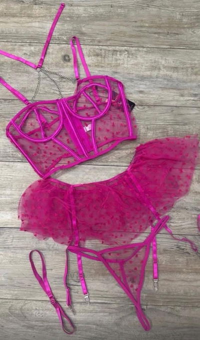 Set Praga 5 piezas fucsia