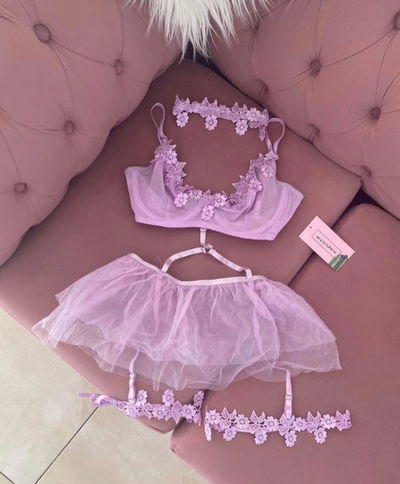 Set Ángel 6 piezas lila