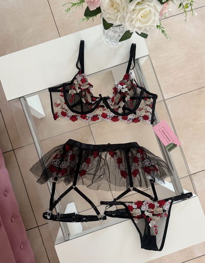 Set Flower 5 piezas negro