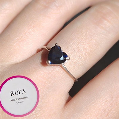 Anillo Corazón Azul