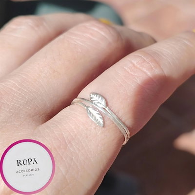 Anillo hojitas 