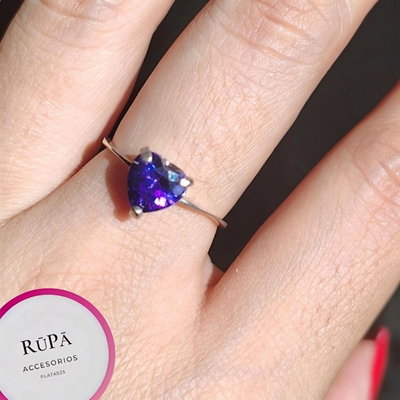 Anillo Corazón Morado