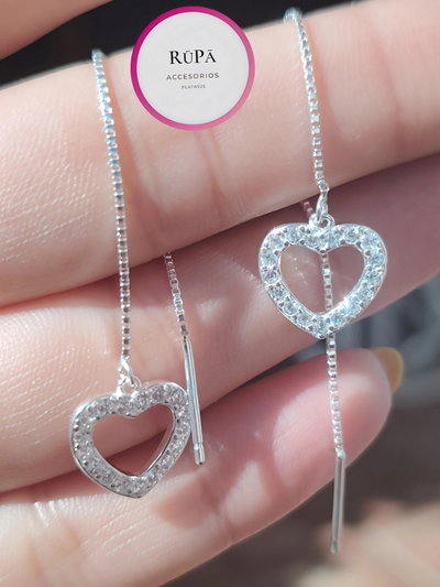 Aros Aguja Corazón 