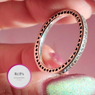 Anillo Corazones plata925 