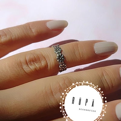 Anillo Flor plata925