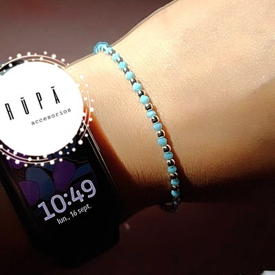 Pulsera Aqua plata925 