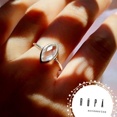 Anillo cristal plata925 