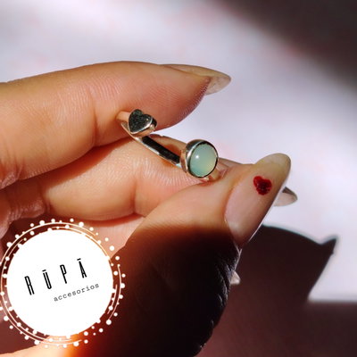 Anillo Aqua plata925 