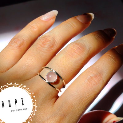 Anillo Rosa plata925