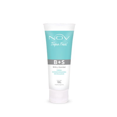 B+S Crema acondicionadora sin enjuague  BRILLO Y SUAVIDAD 100g