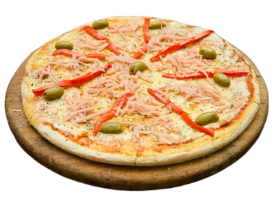 PIZZA JAMON Y MORRON 