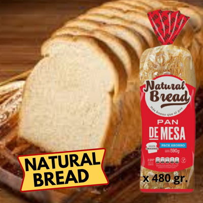 PAN DE MESA BLANCO NATURAL BREAD 480 GR