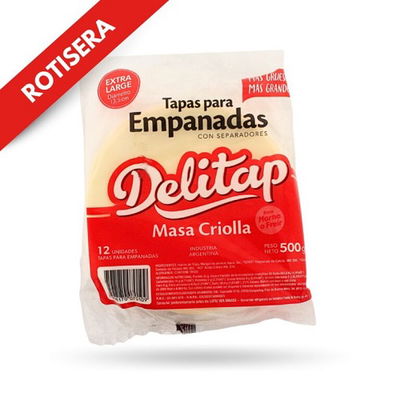 TAPAS EMPANADAS CRIOLLAS DELITAP X DOCENA