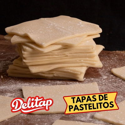 TUBO DE TAPAS DE PASTELITOS DELITAP HOJALDRE X 5 DOCENAS