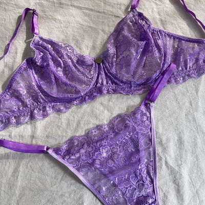 Conjunto Lila con aro