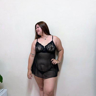 Baby doll con aro (rojo o negro)