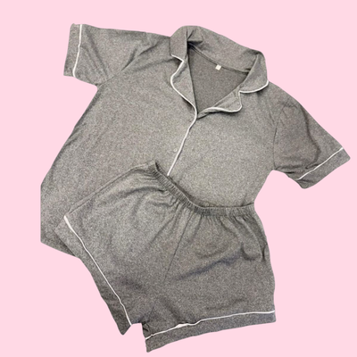 Camisero short y remera Gris