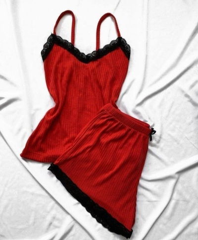 Pijama 2 piezas Morley Rojo