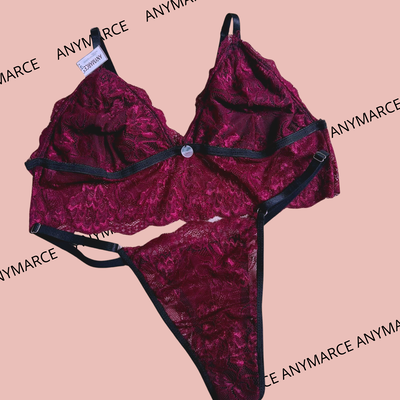 Conjunto Tina con algodón Vino