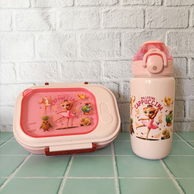 Lunchera con cubiertos + botella Tralarero tralala