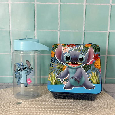Combo Lunchera+botella stitch