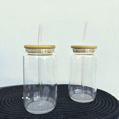 Vaso vidrio tapa bamboo