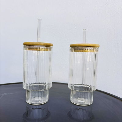 Vaso lineal con tapa bamboo