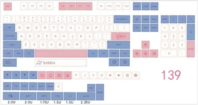 Keycaps PBT QX (XDA) Bubble 139 Keys