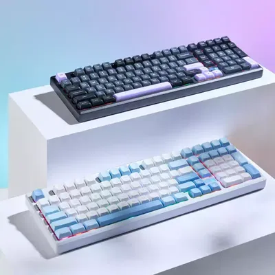Vter Galaxy100 Wireless Blanco/Negro Combo Teclado Mecanico Aluminio