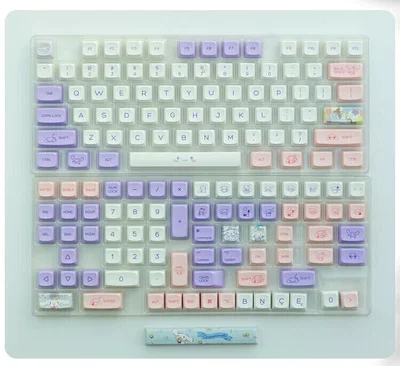 Keycaps PBT XDA Cinnamonroll Lavender 149 Keys
